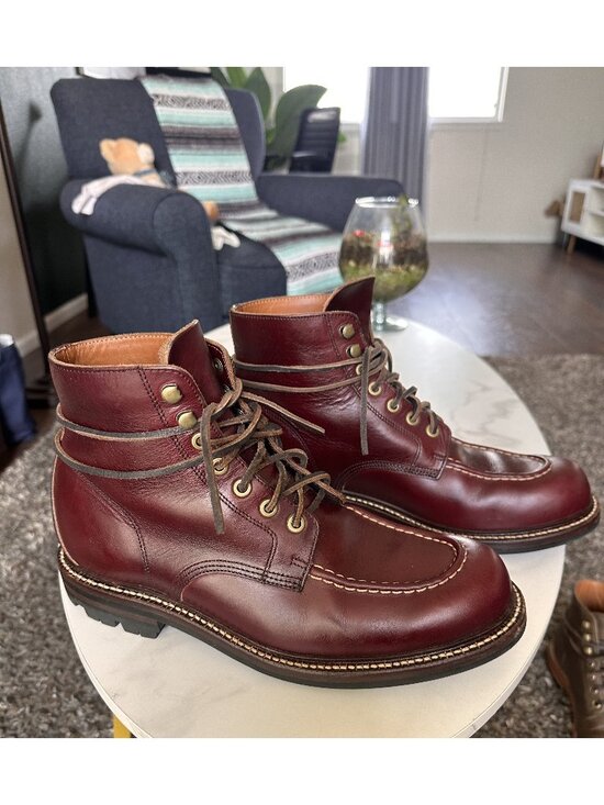 Grant Stone Brass Boot Color #8 Chromexcel Moc Toe Goodyear Welt (Size 9D)